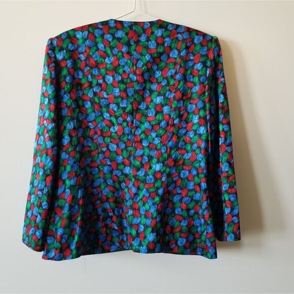 Vintage Raul Blano Silk Skirt Jacket Set size 14 - Picture 3 of 12